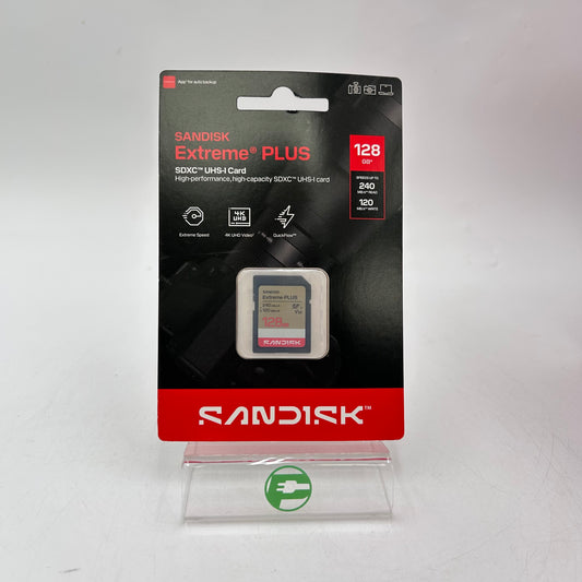 New SanDisk Extreme Plus 128GB SDSDXWL-128G-ATCIN 30MB/s V30 U3 SDXC Card