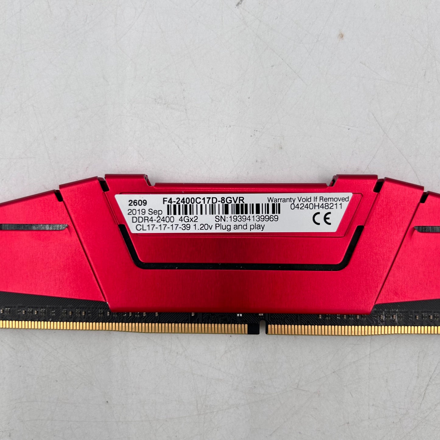 G.Skill Ripjaws V 8GB (2x4GB) RAM DDR4 2400MHz F4-2400C17D-8GVR