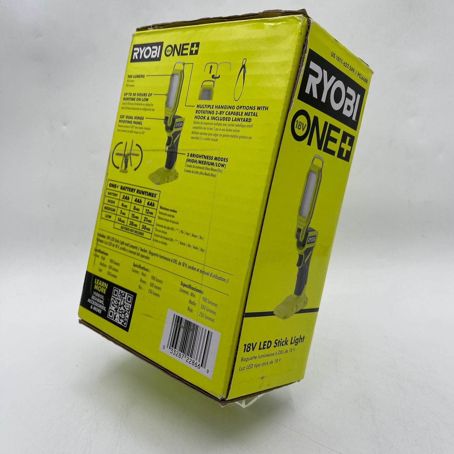 New Ryobi PCL668B 18V Led Stick Light