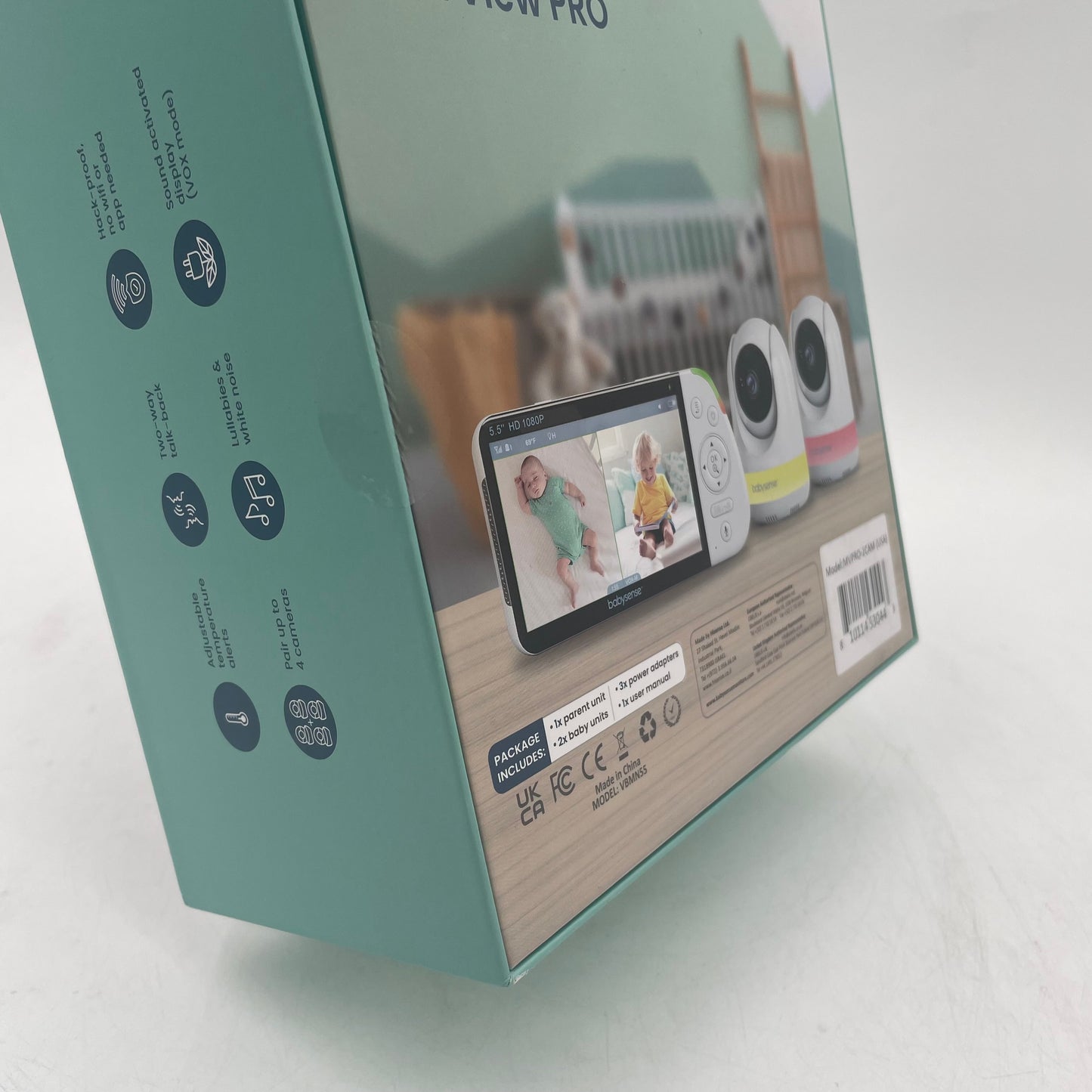 New Babysense Max View Pro Video Baby Monitor MVPRO-2CAM