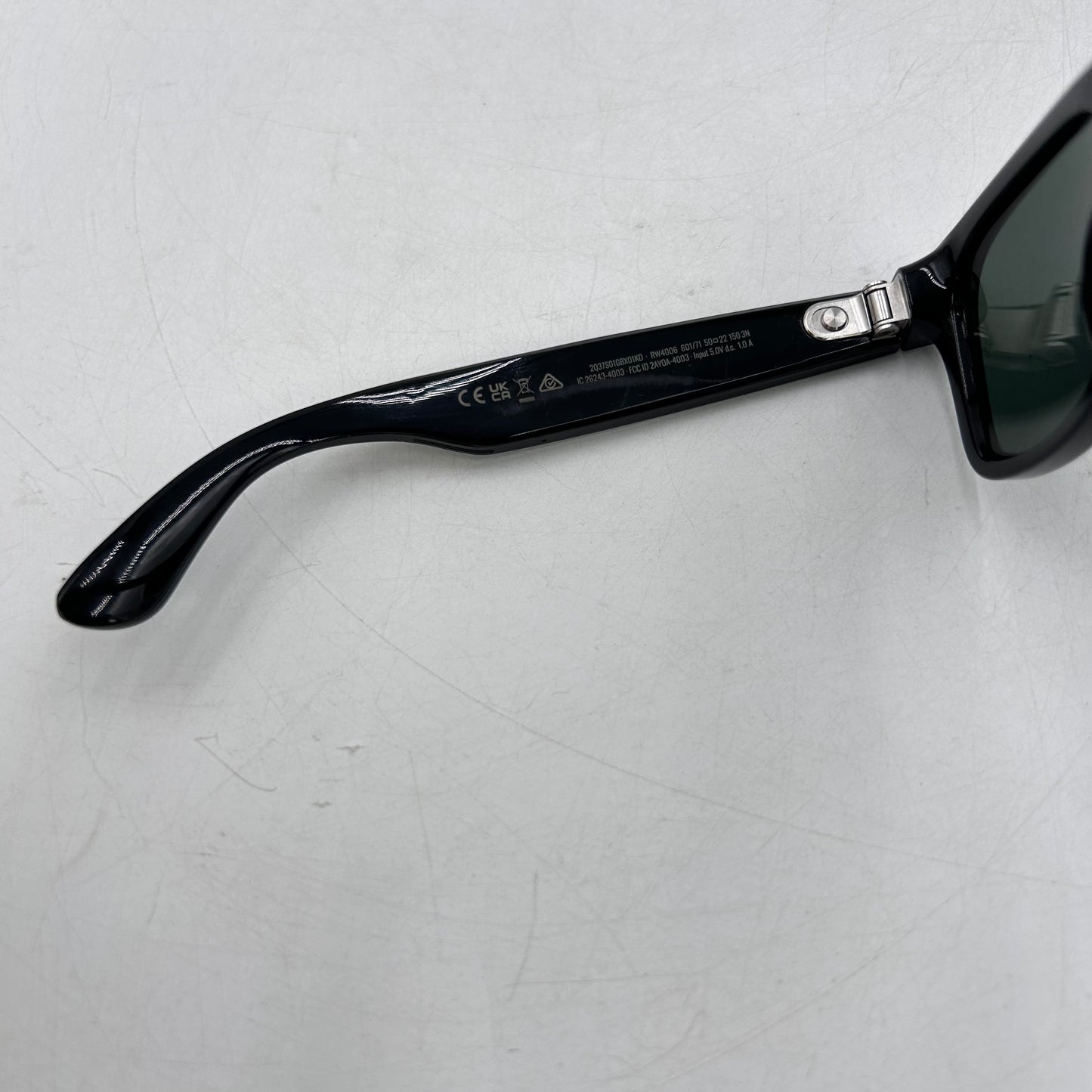 Ray-Ban Meta Wayfarer Gen 1 Shiny Black Standard RW4006 601/71 AI Smart Glasses