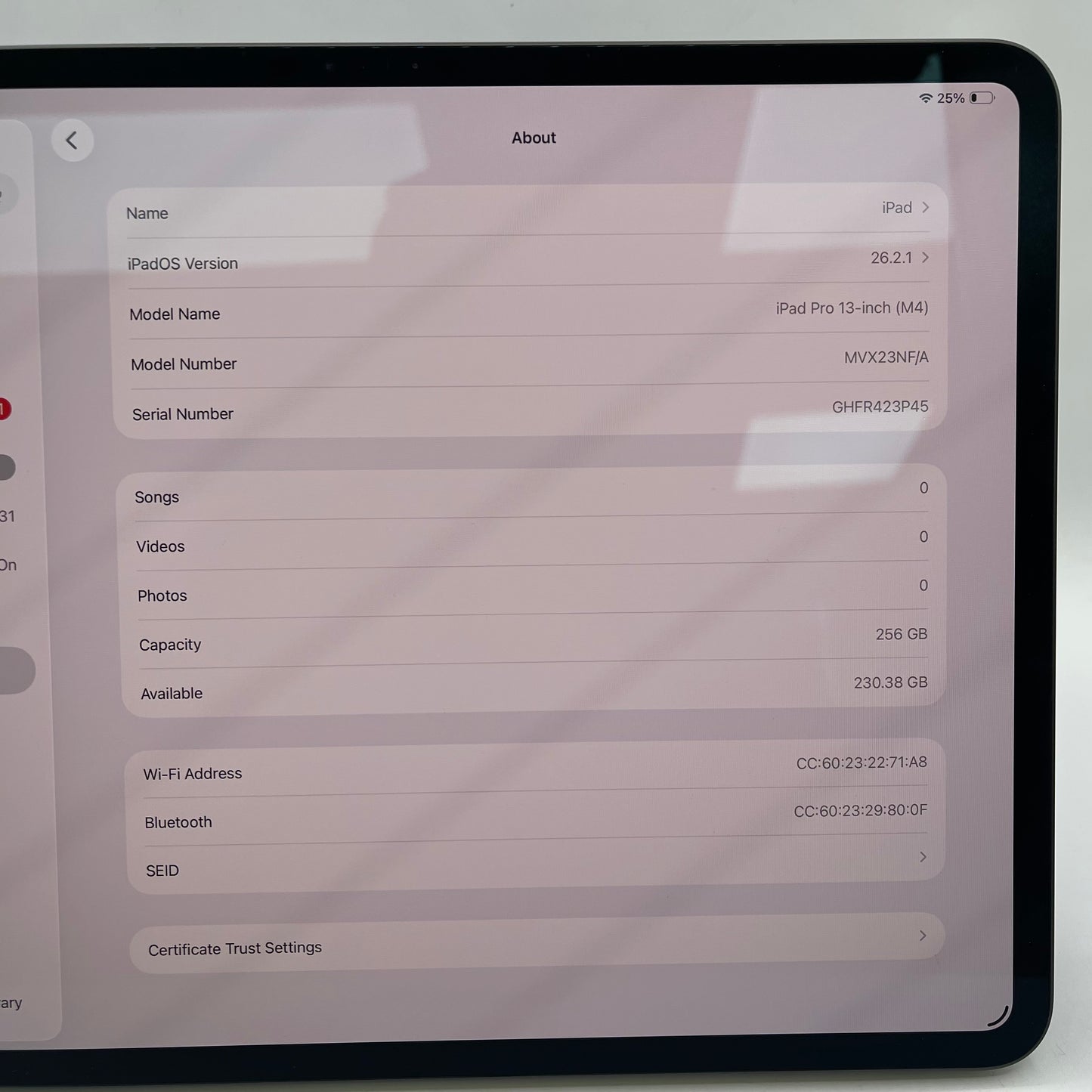 WiFi Only Apple iPad Pro 13" M4 256GB Space Black MVX23NF/A