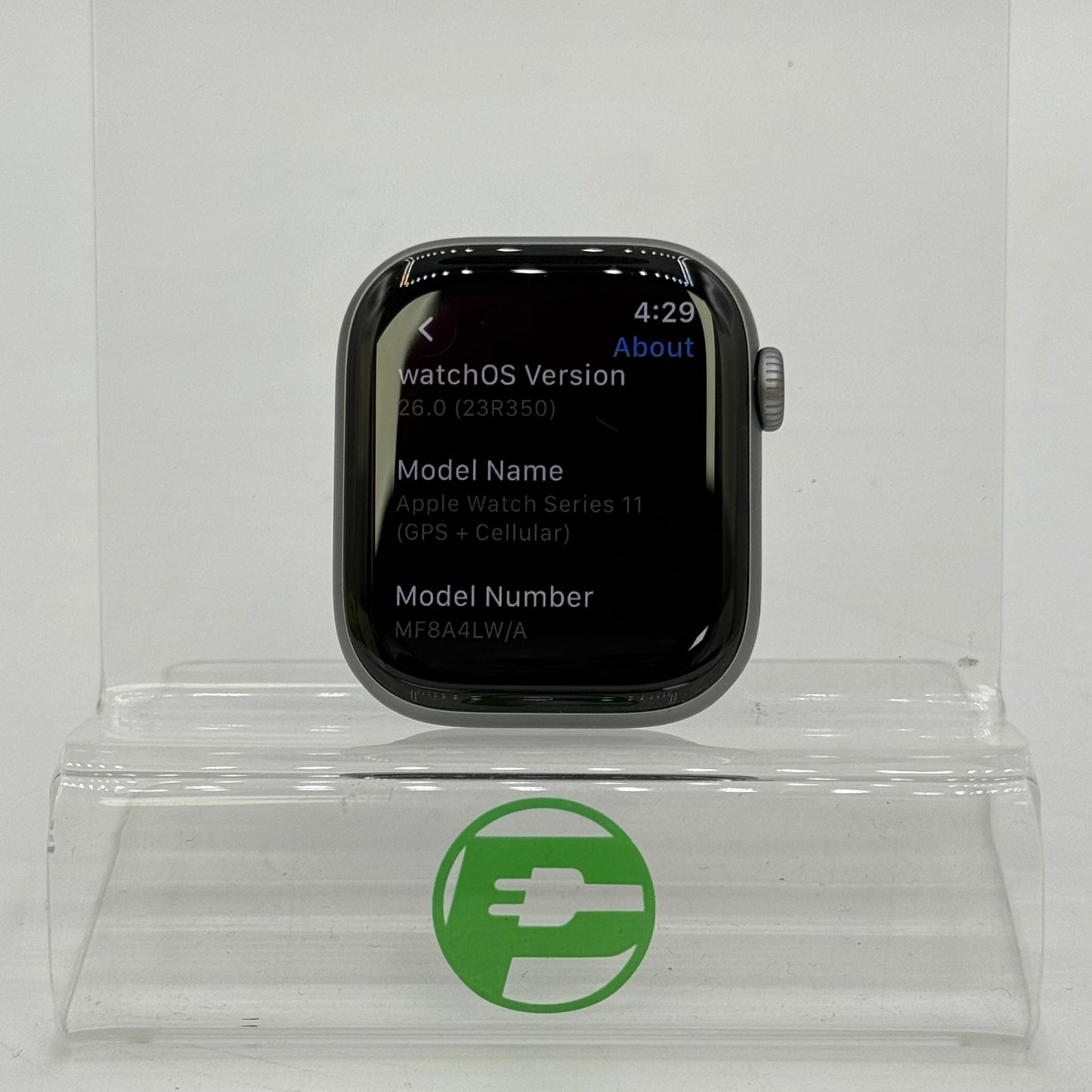 Unlocked Apple Watch Series 11 42MM Space Gray Aluminum Black Sport Band