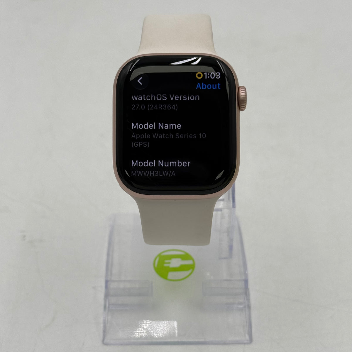 GPS Only Apple Watch Series 10 42MM Rose Gold Aluminum Light Blush Sport Band