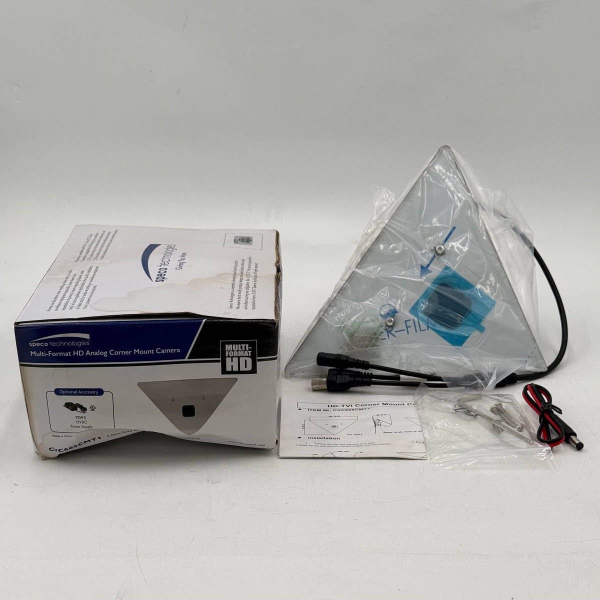 New Speco Technologies Multi-Format HD Analog Corner Mount Camera CVC605CMT1