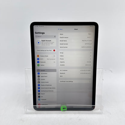 WiFi Only Apple iPad Pro 11" 1st Gen 512GB Space Gray MTXT2LL/A