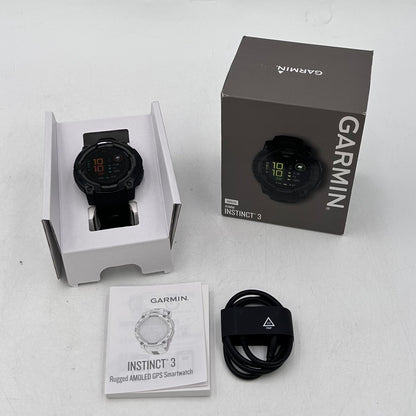New Garmin Instinct 3 45mm GPS Smartwatch 010-02936-00