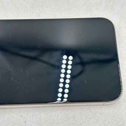 Unlocked Apple iPhone 15 Pro Max 256GB 18.5 White MU673LL/A FAIR READ