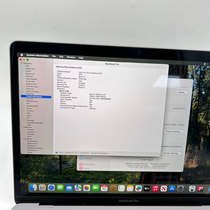 2019 Apple MacBook Pro 13.3" i5 1.4GHz 8GB RAM 256GB SSD Silver A2159