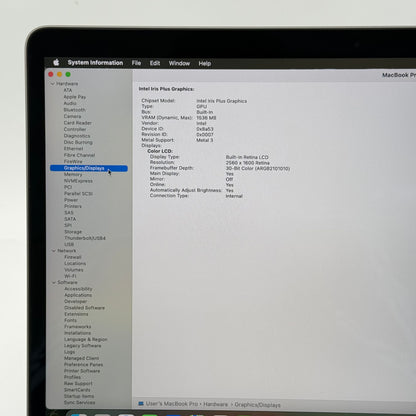 2020 Apple MacBook Pro 13.3" i5 2.0GHz 16GB RAM 512GB SSD Space Gray A2251