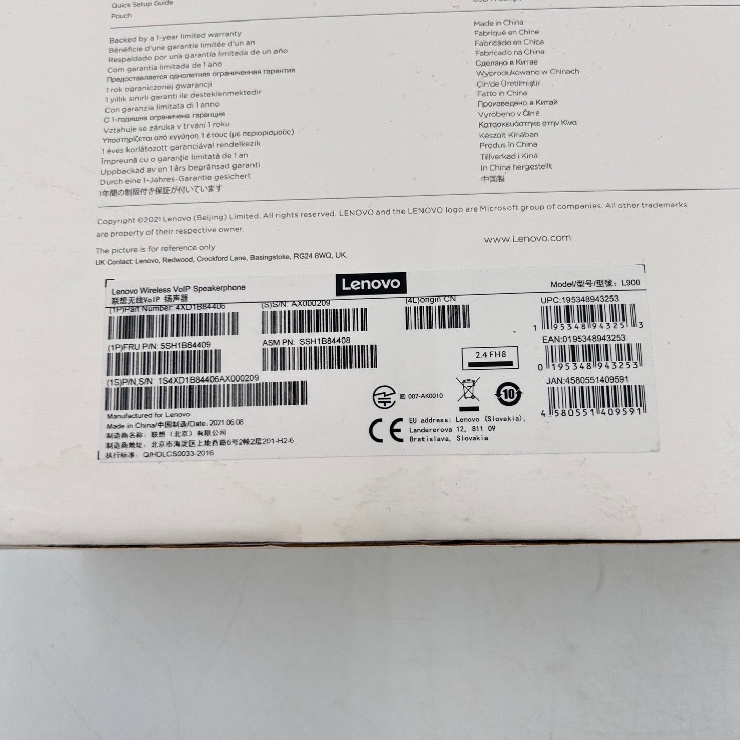 New Lenovo Wireless VoIP Speakerphone L900