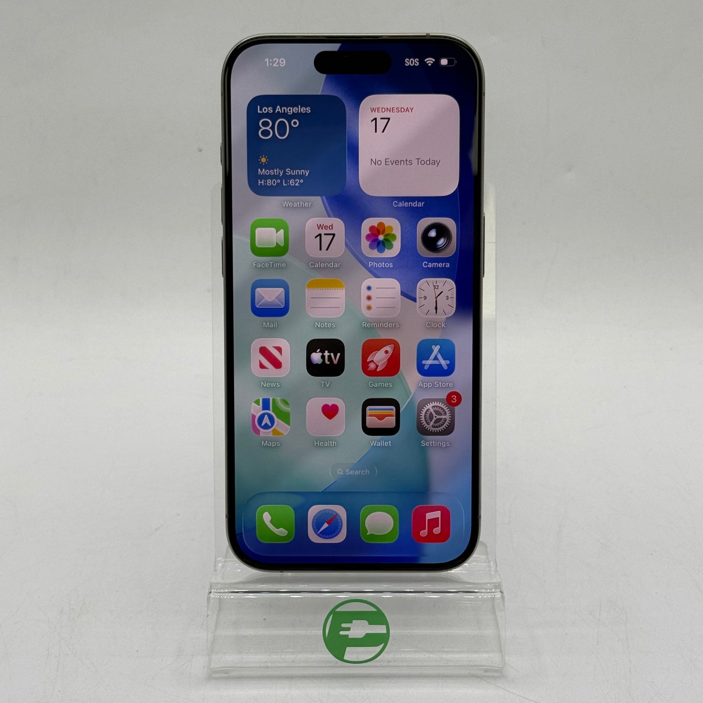Factory Unlocked Apple iPhone 15 Pro 128GB Natural Titanium MTQP3LL/A