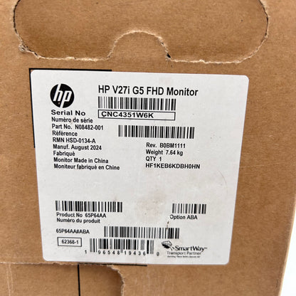 New HP 27" V27I G5 FHD LCD IPS LCD Monitor