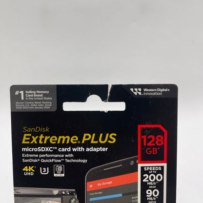 New SanDisk Extreme Plus 128GB microSDXC P001-001219-128G