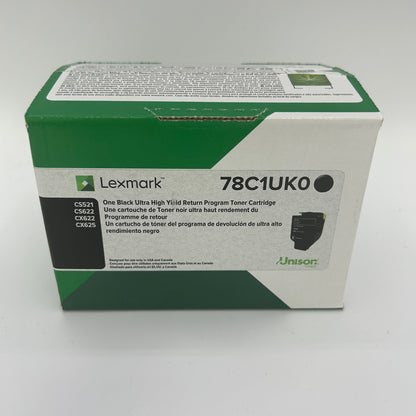 New Lexmark 78C1UK0 Black Toner Cartridge