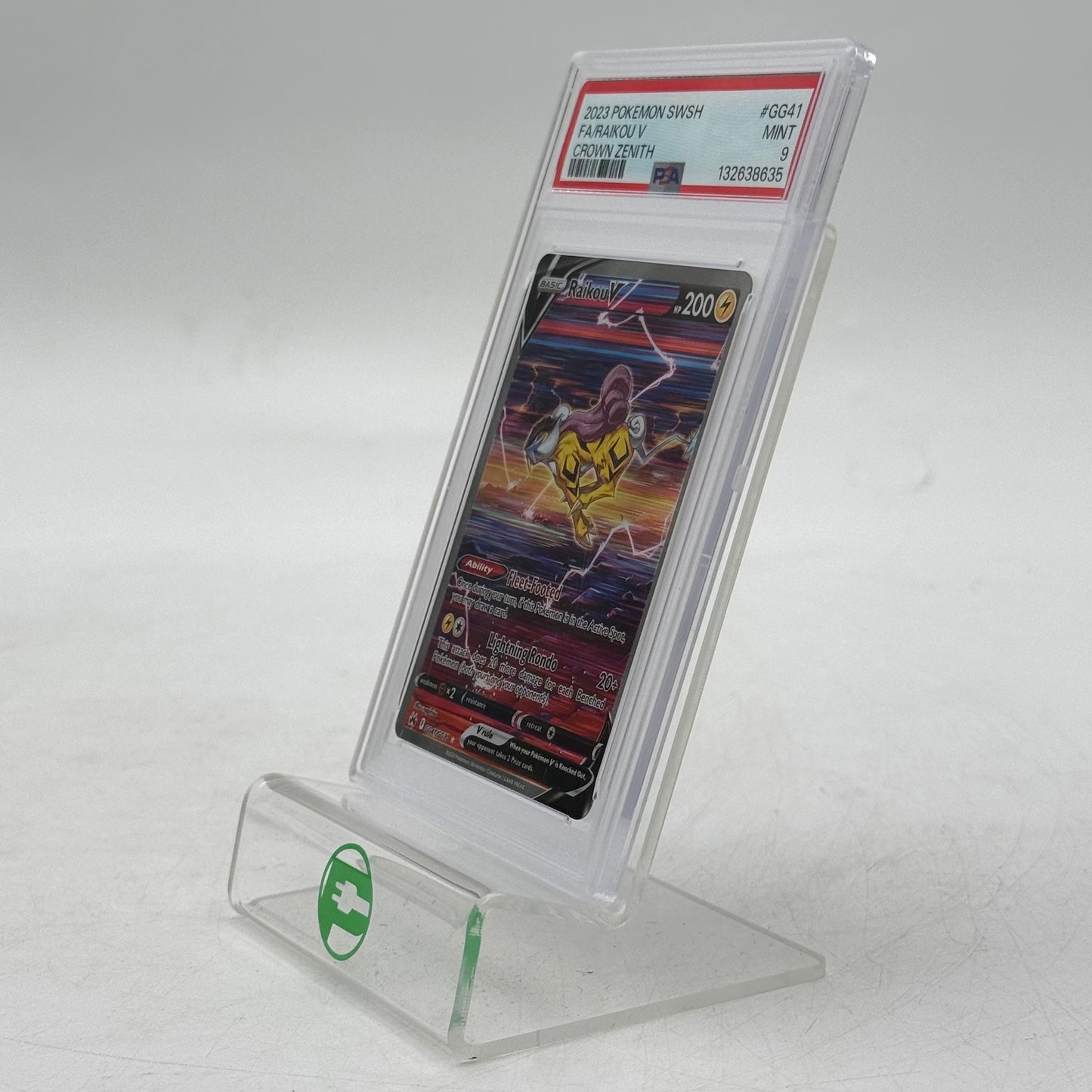 Pokémon TCG Crown Zenith Raikou V GG41/GG70 Holo English PSA 9 Mint