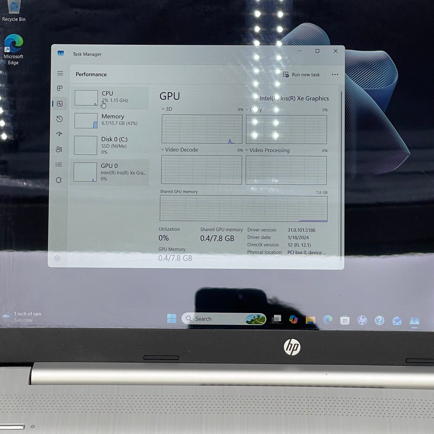 HP Laptop 15-dy2073dx 15.6" i7-1165G7 2.8GHz 16GB RAM 512GB SSD