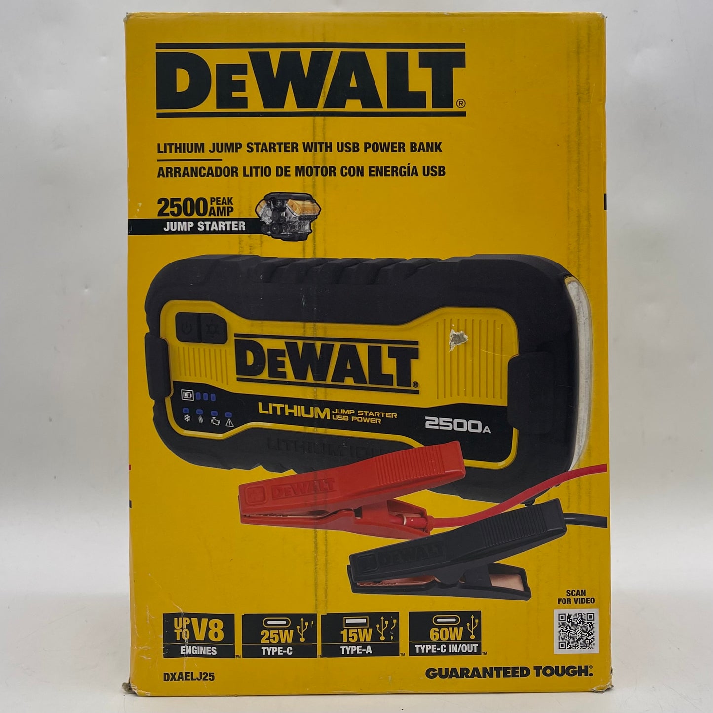 New DeWalt DXAEL25 Lithium Jump Starter With USB Power Bank