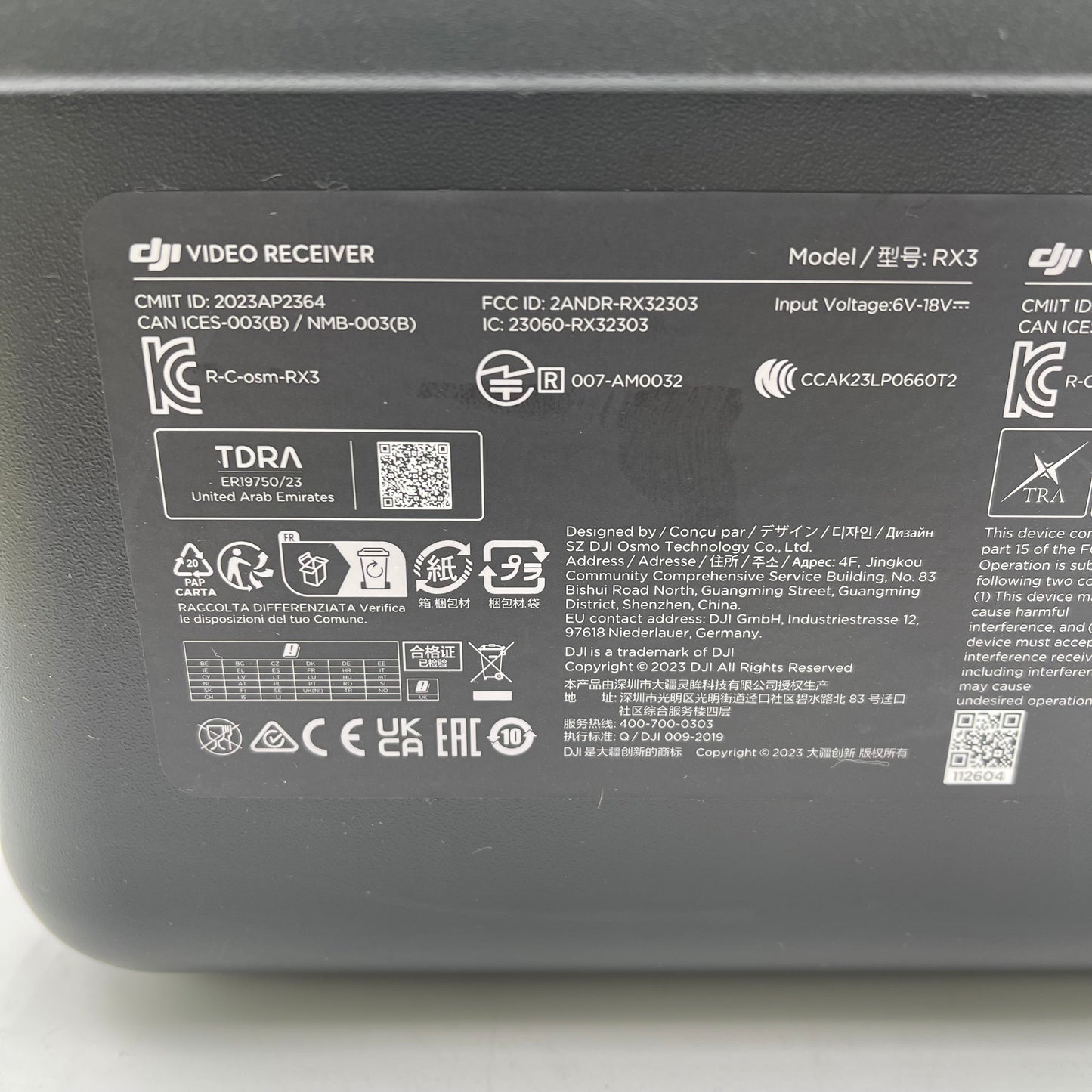 DJI Transmission Standard Combo Wireless Video Transmission System TX3/RX3
