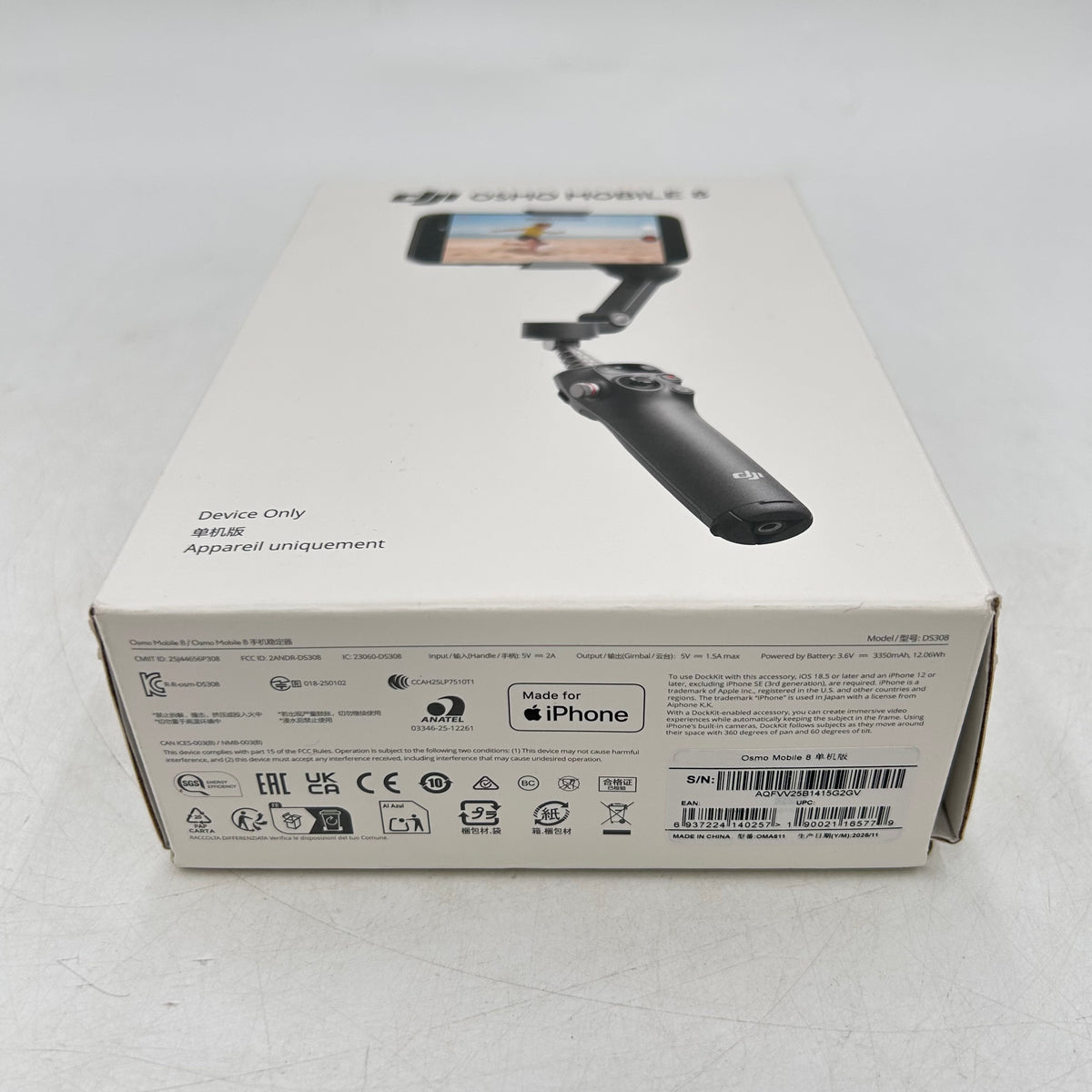 New DJI OSMO MOBILE 8 Smart Phone Stabilizer DS308