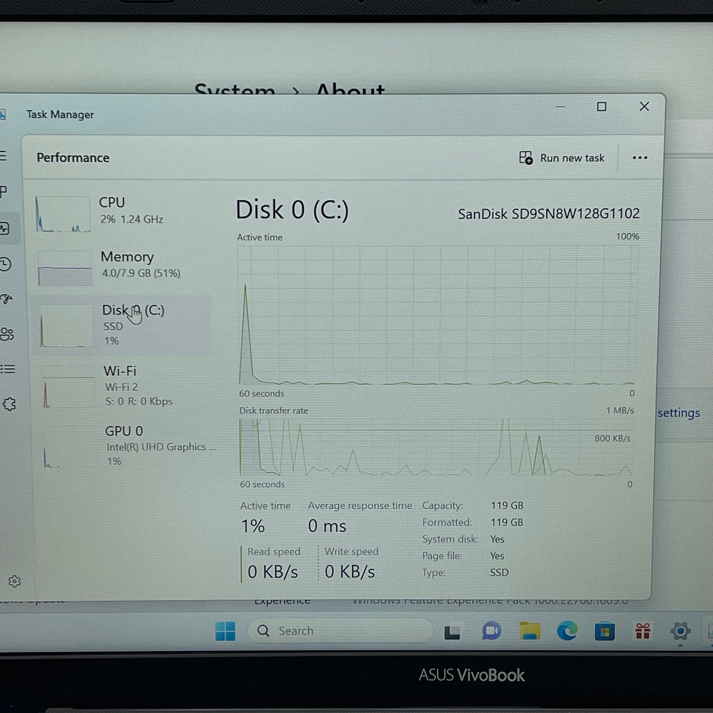 Asus Vivobook 14 X420U 14" i5-8250U 1.6GHz 8GB RAM 128GB SSD