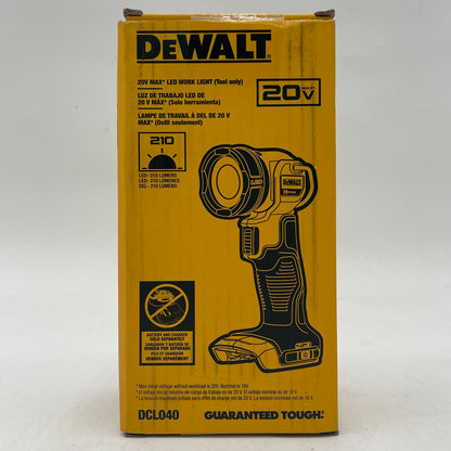 New DeWalt DCL040 20V MAX LED Work Light