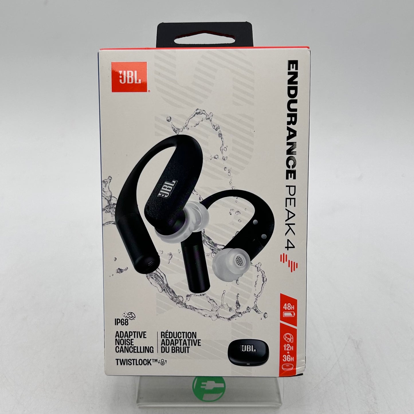 New JBL Endurance Peak 4 Wireless Noise Canceling In-Ear Headphones Black 