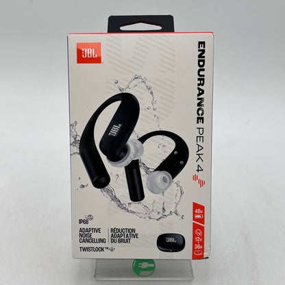 New JBL Endurance Peak 4 Wireless Noise Canceling In-Ear Headphones Black 