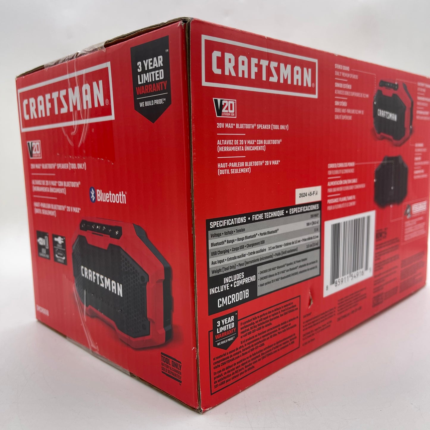 New Craftsman CMCR001B 20V MAX Bluetooth Speaker