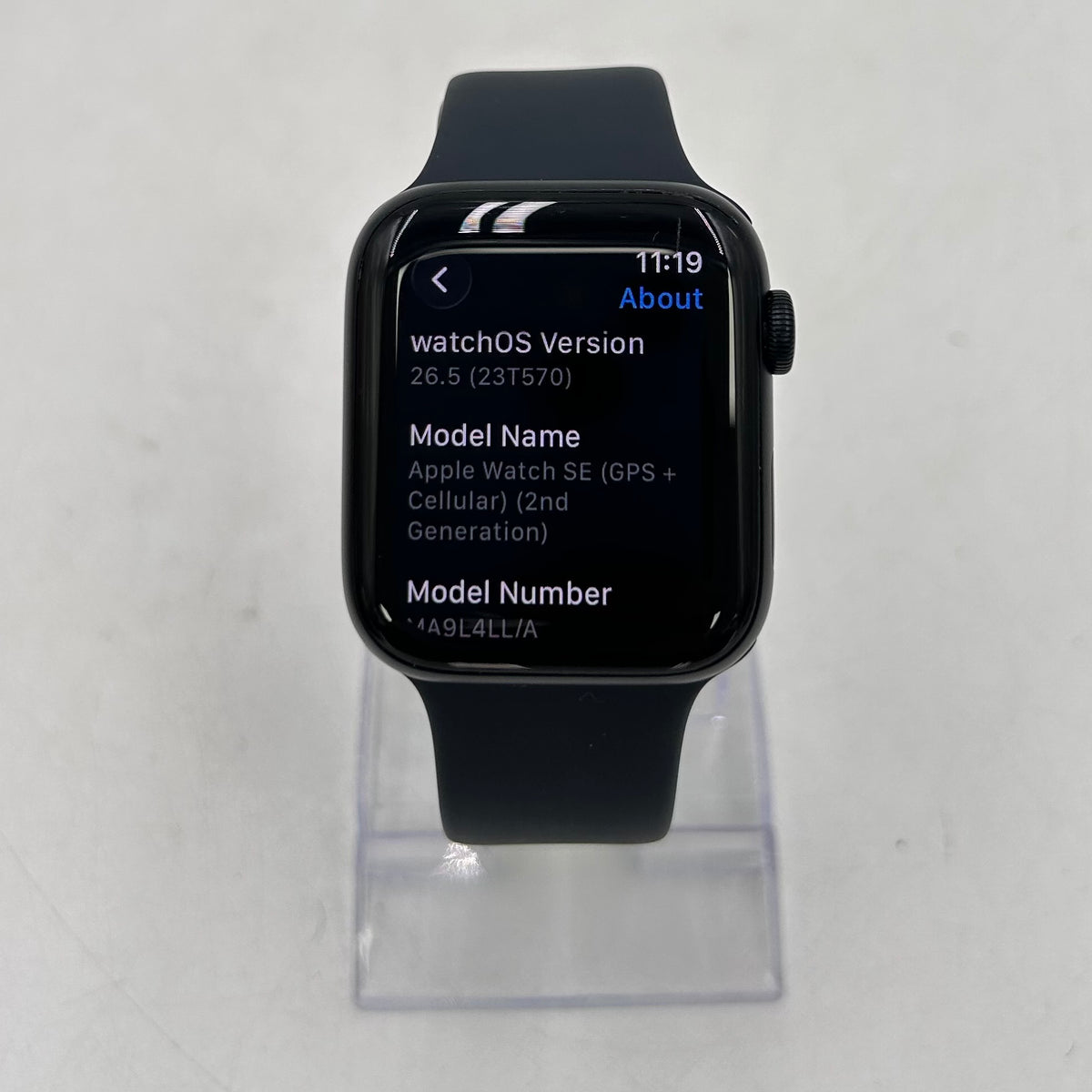 Unlocked Apple Watch SE 2nd Gen 44MM Midnight Aluminum Black Band MA9L4LL/A