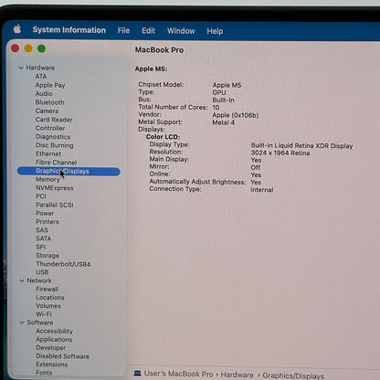 2026 Apple MacBook Pro 14" M5 10C GPU 4.6GHz 16GB RAM 512GB SSD A3434