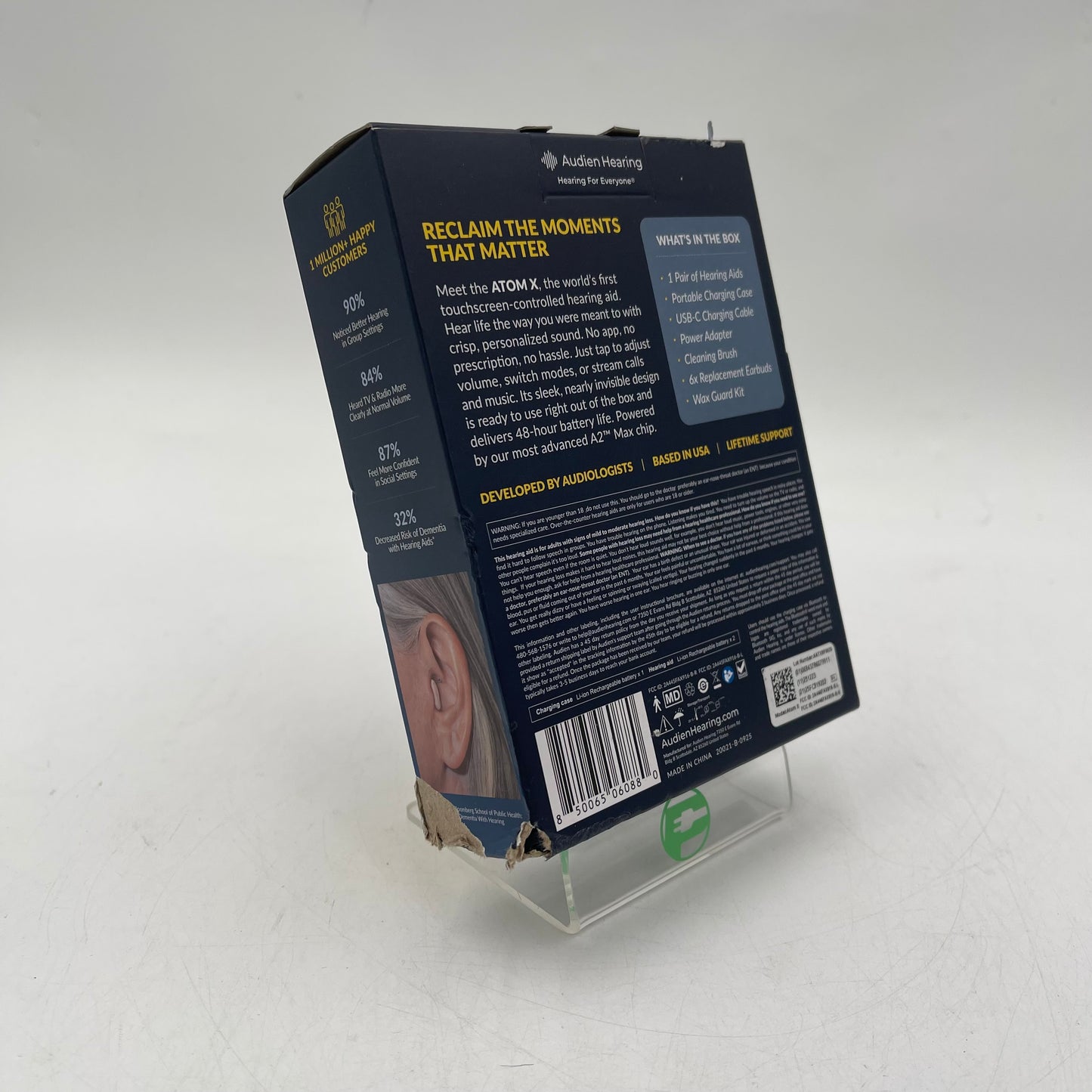 New Audien ATOM X Rechargeable OTC Hearing Aids