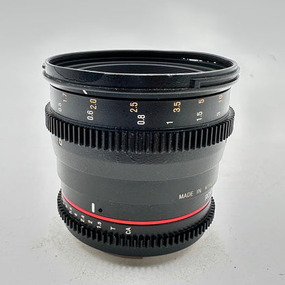 Rokinon 50mm T1.5 AS UMC For Canon EF Mount Cine DS Lens READ