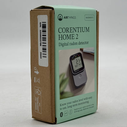 New Airthings Corentium Home 2 Digital Radon Detector 325