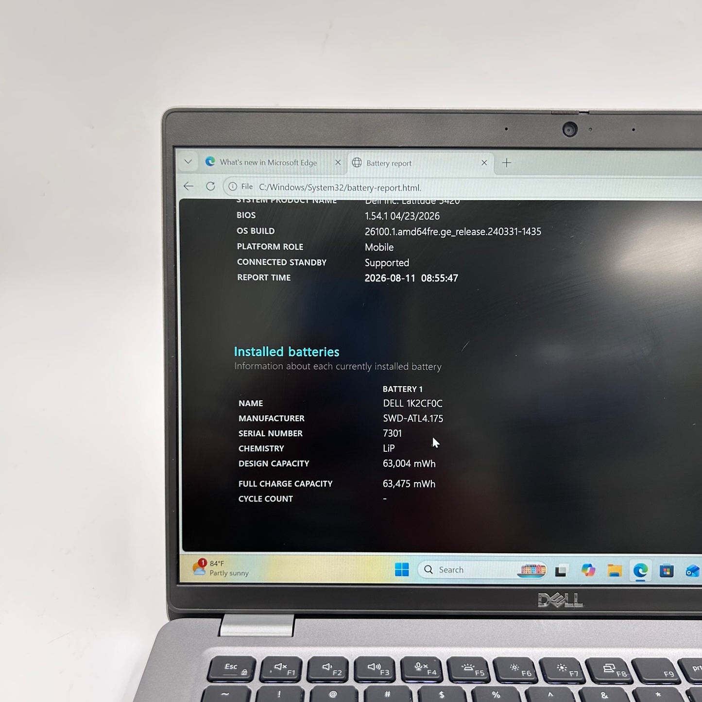 Dell Latitude 5420 14" i5-1145G7 2.6GHz 8GB RAM 256GB SSD