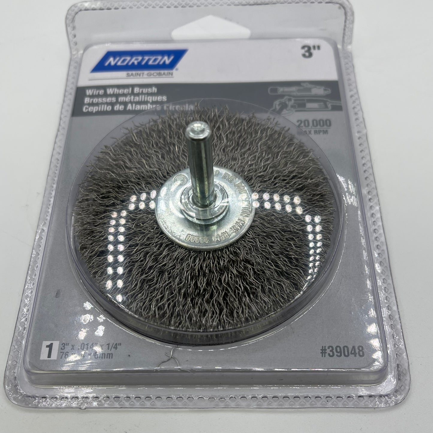 New Norton 3" Wire Wheel Brush 39048