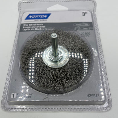 New Norton 3" Wire Wheel Brush 39048