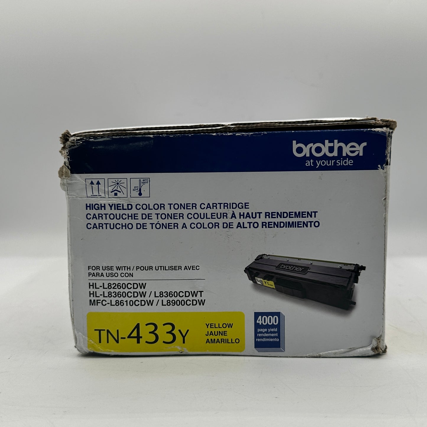 New Brother Toner Cartridge TN-433y Yellow Cartridge