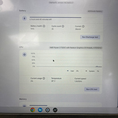 Acer Chromebook Plus 514 N23C9 14" Ryzen 3 7320C 2.4GHz 8GB RAM 128GB NVMe