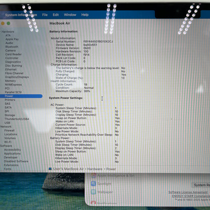 2024 Apple MacBook Air 13.6" M3 8C GPU 4.0GHz 16GB RAM 256GB A3113 W Apple Care+