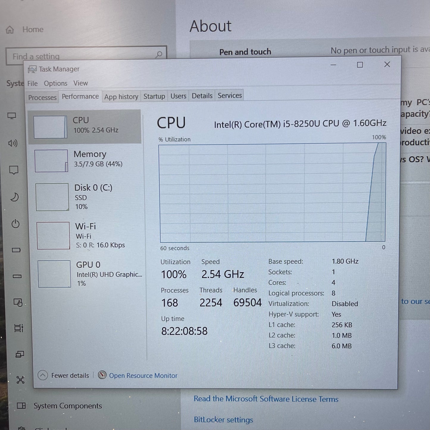 HP Pavilion 15-CC158NR 15.6" i5-8250U 1.8GHz 8GB RAM 256GB SSD