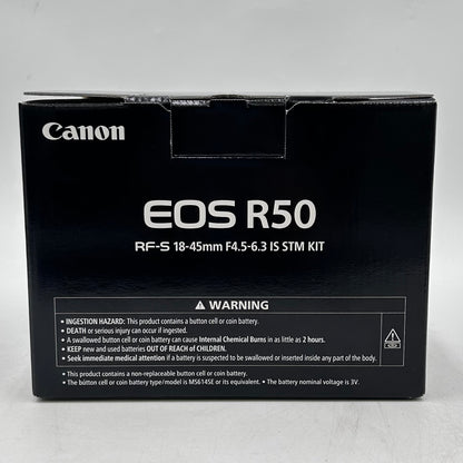 New Canon EOS R50 24.2MP Mirrorless Camera Kit w/ RF-S 18-45mm Lens