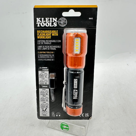 New KLEIN Rechargeable Flashlight with Worklight  56412