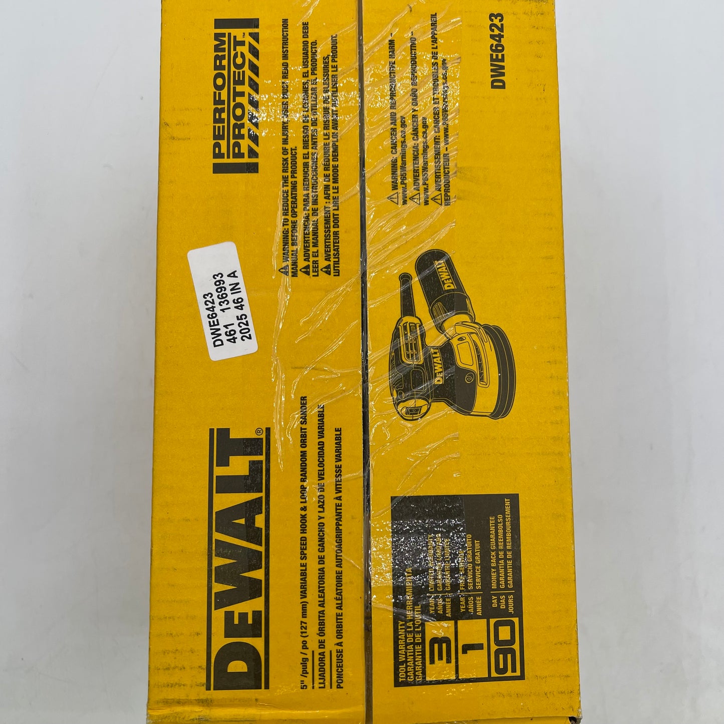 New Dewalt DWE6423 120V 5" Variable Speed Random Orbital Sander