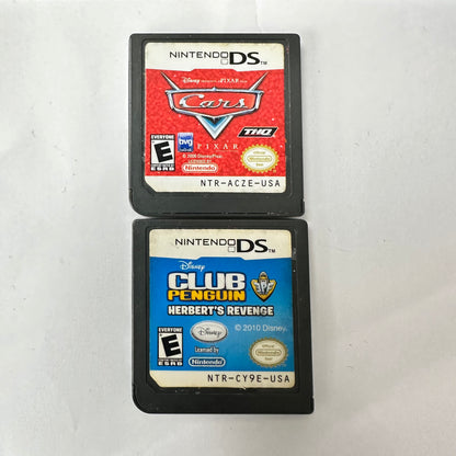 Lot of 2 Nintendo DS Games(Disney Pixar Cars|Disney Club Penguin Herbert's Revenge)