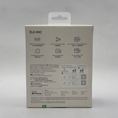 New DJI Mic (2TX+1RX+Charging Case) Wireless Microphone AST01