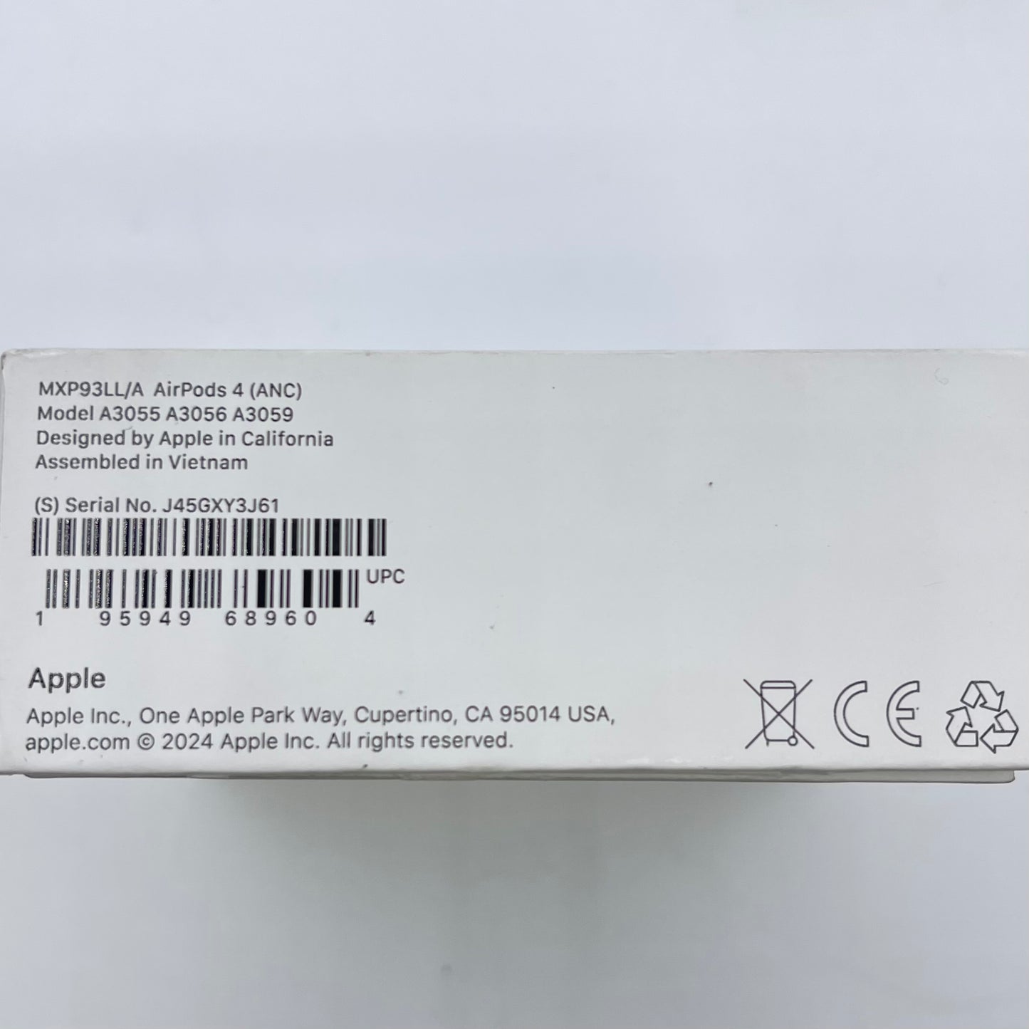 Apple AirPods 4th Gen ANC with MagSafe Charging Case A3056 A3055 A3059 MXP93LL/A