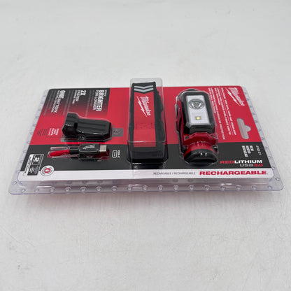 New Milwaukee 2163-21  4V Redlithium USB 600L Hard Hat HeadLamp