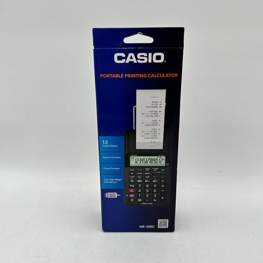 New Casio Portable Printing Calculator HR-10RC