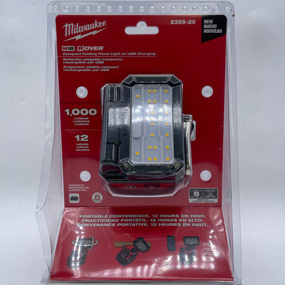 New Milwaukee 2359-20 M18 18V Compact Folding Flood Light w/ USB Charging